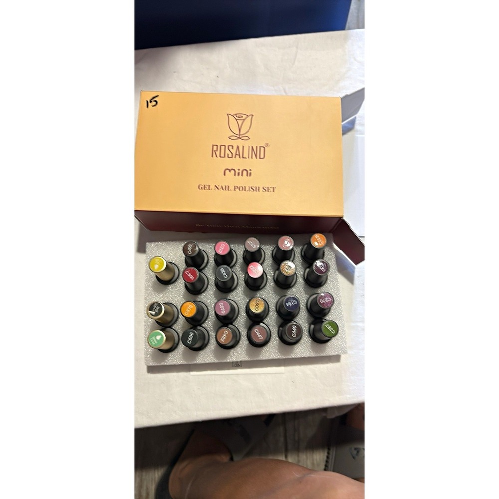 ROSALIND Mini Gel Nail Polish Set - Multicolor Glitter Gel Nail Polish
